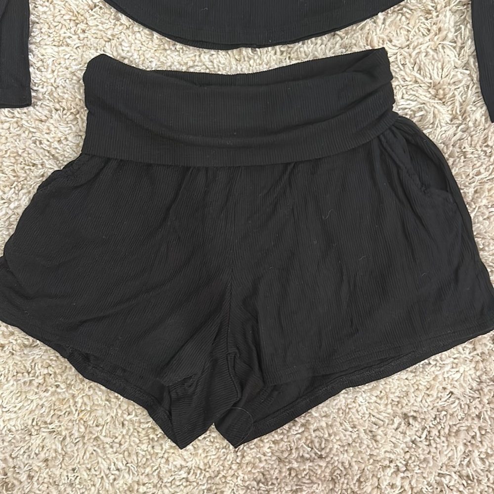 Aerie Real Soft Ribbed Foldover Shorts